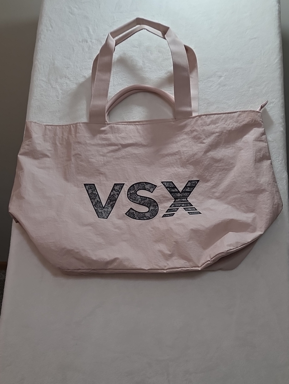 Nwot Victoria's Secret Pale Pink VSX Logo Tote